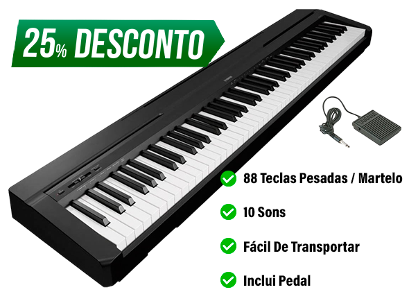 Yamaha P-45 B Piano Digital BEST-SELLER Qualidade-Preço