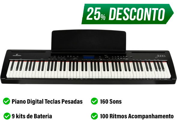 AUDES Piano Digital perfeito para iniciantes - Teclas Pesadas