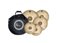 Istanbul  Agop Xist Brilliant Cymbal Set Pro - Série Xist, Acabamento brilhante, Qualidade profissional em Bronze B20: 80% Cobre, estanho 20, Bolsa de pratos incluída, 14 Hi-hat, 16 Crash, 