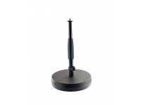 K&M  23325 Table Microphone Stand  - Diâmetro da base: 180 mm, Altura: de 217 a 347 mm, Ajuste de altura: embreagem, Construção da perna: base redonda pesada de ferro fundido, Material: aço, Combinação de hastes: design dobrável de 2 ...