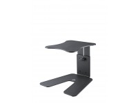 K&M 26772 Table Monitor Stand  B-Stock - Dimensões da base: 214 x 214 mm, Placa de rolamento: 150 x 170 mm, Altura: de 167 a 254 mm, Ajuste de altura: contínuo, Construção da perna: placa de aço plana, Material: aço, 