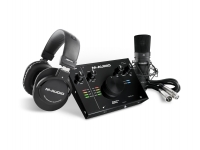 M-Audio AIR 192|4 Vocal Studio Pro  - Consiste na interface de áudio AIR 192 | 4, Fones de ouvido HDH40, Microfone Nova Black, Incluí software de alta qualidade, 