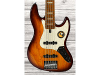 Marcus Miller  V8-5 TS - corpo: swamp ash, braço: torrado hard maple, montagem do braço: aparafusado, formato do braço: formato C, escala: maple, inlays: bloco de abalone branco, 