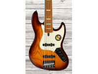 Marcus Miller  V8-5 TS - corpo: swamp ash, braço: torrado hard maple, montagem do braço: aparafusado, formato do braço: formato C, escala: maple, inlays: bloco de abalone branco, 