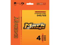 Markbass  Energy 4 045-105 - Jogo de cordas para baixo elétrico de 4 cordas, ENERGY SERIES, AÇO INOXIDÁVEL, 045 065 085 105, 