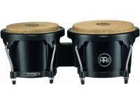 Meinl HB50BK Bongo Set ABS  - Tamanho: 6 1/2 macho e 7 1/2 hembra, Cabeças de búfalo substituíveis e selecionadas manualmente, Hardware em preto, revestido a pó, Aros arredondados, Cor: preto, Incl. Chave de afinação, 