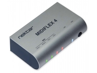 Nektar MIDIFLEX 4 - O MIDIFLEX4 é um interface MIDI/USB com 4 portas MIDI e que pode ser utilizado em modo standalone, servindo de MidiMerger ou MidiSplitter., Operação de detecção automática de 4 portas, modos de ope...
