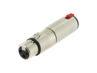 Neutrik  NA3 FJ  B-Stock - Adaptadores de plug, Conector XLR fêmea de 3 pinos para estéreo com trava de 6,35 mm (ponta, anel, contato de manga), 