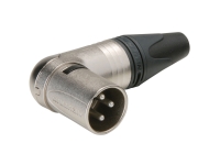 Neutrik NC3MRX  - Ficha XLR Macho Neutrik NC3MRX, Material: Tipo: XLR angulado, Resistência de isolamento: > 2 GΩ, Tensão Nominal: 50 V, Revestimento: 2 µm Prata, Terminais: Bronze, 