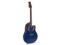 Ovation  Celebrity Elite Plus CE44P Mid Cutaway Blue Transparent Quilt