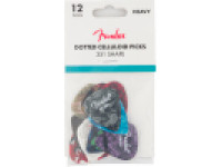 Palhetas de Celulóide com Pontos 351, Pack de 12, Grossa