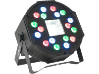 Party Light & Sound  PARTY-PAR-STROBE - Projetor PAR inteligente que oferece, além dos LEDs tricolores, efeito estroboscópico para turbinar suas festas., 8 canais DMX, 18 LEDs vermelhos, verdes e azuis, Estroboscópio com 36 LEDs brancos,...