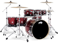 <b>DW PDP CONCEPT Maple CM7 RED TO BLACK</b> Kit 7-pcs