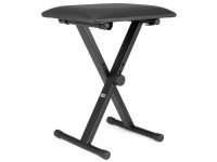 Platinum  PSST1 Banqueta Teclado - Altura regulável: 3 níveis de ajuste para total conforto, Estrutura em aço: robusta e preparada para uso prolongado, Dobrável: fácil de transportar e guardar, Design leve e funcional, Cor preta: vi...