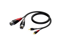 ProCab  CLA701/3 3m - 2 x XLR macho - 2 x RCA/Cinch macho, Série Clássica, 28 AWG condutores de fios finos e densos, jaqueta de PVC flexível, Blindagem em espiral, cobre livre de oxigênio, 