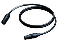 ProCab  XLR male XLR female  UltraFlex PRA901/1.5 1,5 m  - Revestimento exterior ultra flexível, Conectores Neutrik pretos, Contactos prateados, Manga retrátil de plástico transparente de 60 mm, Cordão de condutores fino e denso, Baixa capacitância e blind...