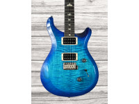 PRS  S2 Custom 24-08 Thin Lake Blue - Guitarra elétrica de corpo sólido, Tampo de bordo chanfrado assimétrico, Corpo em Mogno, Pescoço de mogno fino padrão, Escala de Rosewood de 24 trastes, Escala de 25, 