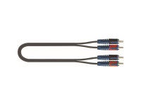 Quiklok   RKSA/110-1 Cabo adaptador SOLID 2 RCA macho / 2 RCA macho 1 mt. - Cabo adaptador, Quik Lok ROK SOLID, 2 RCA macho / 2 RCA macho, Cor: preto, Comprimento: 1 mt., Conectores: 2 x RCA macho  2 x RCA macho, Cor do fio: preto, Comprimento: 1 mt, 