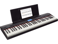 <b>Roland GO:PIANO 61</b> Piano Portátil + 128 Vozes + 40 Sons + Bluetooth <b>BEST-SELLER</b> - Piano Portátil Roland GO PIANO Preto com Porta USB e Bluetooth, 61 Teclas tamanho standard + 128 Vozes Polifonia + 40 Sons + Visor LCD, Peso 4 kg + Colunas internas + Bluetooth + Funciona Pilhas + ...