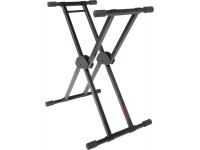 Roland KS-20X Suporte de Teclado Duplo-Braço B-Stock - Roland KS-20X Suporte de Teclado com Duplo-braço, Design Reforçado de Duplo Apoio, Tubulação em metal quadrado e robusto, Ajuste de altura fácil com alavanca accionada por mola e sistema duplo de b...