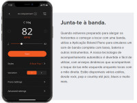 Roland Piano app permite acesso a Ritmos e permite controlar remotamente (por bluetooth) as funções do piano