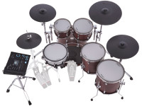 Roland VAD716-SW HYBRID DRUM SATIN WALNUT Topo Gama E-Drum Kit 6-peças