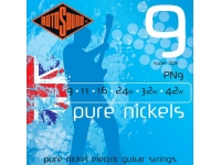 Rotosound Pure Nickel PN 9-42 - Estas são as topo de gama das cordas para guitarra elétrica. Conhecidas pela sua extramente alta resposta magnética, volume e profundidade do tom, 
