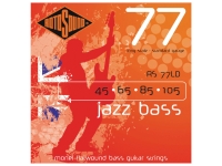 Rotosound RS77LD Jazz Bass - Flatwound, Escala longa, Longa vida, Materiais de melhor qualidade, Medidores de Cordas: 45, 65, 85, 105, 