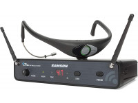 Samson  AIRLINE 88 AH8 HEADSET SYSTEM - K-BAND  - Sistema de headphones fitness AirLine 88 AH8, Sistema sem fio UHF com agilidade de frequência, 16 canais operacionais em largura de banda de 24MHz, Até oito sistemas simultâneos por banda de frequê...