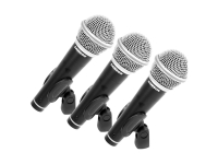 Samson R21 Cardioid Dynamic Vocal Microphone 3-Pack  - Conjunto de 3 microfones vocais dinâmicos, Vento eficaz e filtro pop, Padrão polar: cardióide, Faixa de transmissão: 80 - 12.000 Hz, Impedância: 500 Ohm, Sensibilidade: -53 dBV / pa (1,5 mV / pa), ...