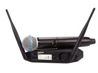 Shure  GLXD24R+/Beta58 B-Stock - Banda dupla: 2,4 GHz e 5,8 GHz, Com microfone vocal Beta58A (transmissor de mão GLXD2+) e receptor de rack GLXD4R+ de 9,5, Até 8 sistemas simultaneamente (16 com Frequency Manager), Configuração au...