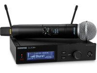 Shure SLXD24+E/SM58 G65 - Système sans fil numérique UHF à 1 canal, Comprend un récepteur SLXD4+ et un émetteur portatif., Capsule dynamique SM58 incluse., Modèle polaire cardioïde, Réponse en fréquence de 20 Hz à 20 kHz, G... Shure SLXD24+E/SM58 G65 - Système sans fil numérique UHF à 1 canal, Comprend un récepteur SLXD4+ et un émetteur portatif., Capsule dynamique SM58 incluse., Modèle polaire cardioïde, Réponse en fréquence de 20 Hz à 20 kHz, G...