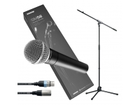 Shure SM58 Quality Bundle  - Microfone Vocal Dinâmico SHURE SM58 LC, Material: Ferro fundido, Padrão Polar: Cardioid, Impedância: 150 Ω, Sensibilidade: -54.5 dBV/Pa (1.85 mV), Resposta de frequência ajustada para vocais - 50 t...
