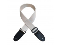 Soundsation Correia Branca  PP-WH  - Alça poli para guitarra/baixo com extremidades de couro artificial, Largura 5cm, Comprimento 150cm, Cor Branco, 