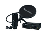 Steinberg  IXO12 Podcast Pack - Pacote de gravação Steinberg IXO 12, Conjunto composto por uma interface áudio USB 2.0 de 2 canais, microfone condensador ST-M01, filtro pop, suporte de tripé e cabo XLR, Inclui Steinberg Cubase AI...