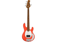 Sterling  by Music Man StingRay Short RAYSS4 FRD - Corpo: Nyatoh, Pescoço aparafusado: bordo torrado, Escala: bordo torrado, Incrustações na escala: ponto preto, Raio da escala: 240 mm (9,5), Escala: 762 mm (30), 