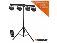  Projecteur PAR à LED Compatible avec 4 projecteurs PAR, 4 x 12 LED RGBW VSOUND