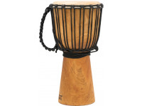 Terre Djembe 50 Cm Mahagani - Djembe artesanal da série Standard que é feito de uma peça de mogno e tratado com verniz a óleo., Produz um espectro sonoro completo que pode ser ajustado ainda mais pelo sistema tradicional feito ...