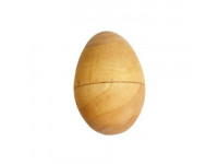 Terre Shaker Ovo Madeira 6 Cm - Shaker em forma de ovo, em madeira de mogno, castanho claro. Tamanho conveniente para viajar – música no bolso., 
