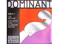 Thomastik Dominant Viola A Medium 136  - Corda única, Escala: 37 cm, Aluminio / sintético, Ball end, Tensão: Média, 136 Média, 