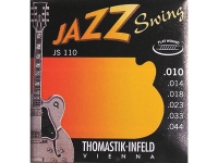 Thomastik JS110 .010-.044  - Swing series, Ideal para guitarras de jazz, Flatwound, Manômetros 010-014-018-023-033-044, Fabricado na Áustria, 