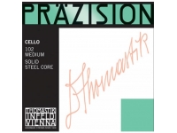 Thomastik Präzision Cello 4/4 medium  - Conjunto de cordas para violoncelo, Tensão: Média, Para 4/4 violoncelo, Cromo no núcleo de aço, Conjunto 102 médio, 
