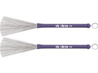 Vic Firth HB Heritage Brushes - Escovas de tambor extensíveis, Cabo de borracha macia e suave, Fios de metal, Versátil, Conteúdo na entrega: 1 par, 