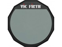 Vic Firth VFPAD6 Practice Pad  - Practice Pad, Tamanho: 6 , Borracha macia para uma recuperação realista, Base antiderrapante, Suporte de 8 mm para suportes de pratos, Compacto e ideal para aquecer antes de um show, 