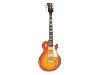 Vintage  V100 HB Honeyburst - Corpo em mogno com tampa entalhada em maple flamejante para maior ressonância e conforto, Captadores Wilkinson Double Coils de alta potência para tons ricos e versáteis, Braço em mogno de peça únic...