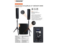 VSOUND Sistema de Som Bi-Amplificado 12