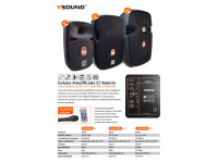 VSOUND VSSE8PM coluna c/ bateria 350W + Micro sem fios