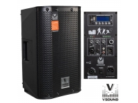 VSOUND VSSPRO8APUSB  - Coluna bi-amplificada PRO 8 Full-Range, Potência RMS: 150Wrms (300Wmáx), Leitor FM c/ entrada USB/SD, Bluetooth, Driver Titânio 1, woofer: 8, 96dB, Frequência resposta: 50-20.000Hz, 8 Ohms, Em ABS ...