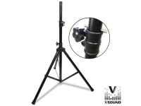 VSOUND VSTR1A 2m 35mm  - Suporte p/ coluna sem adaptador, Capacidade de carga: 30Kg, Diâmetro do tubo: Ø35mm, Altura ajustável: 113-200cm, 