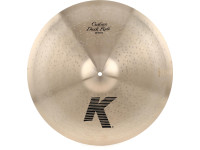 Zildjian 20 K-Custom Dark Ride - Série personalizada K, Acabamento normal, Excelente definição de stick com tom de stick seco e pesado, Tons escuros e quentes com reservas dinâmicas inúteis para acentos, 